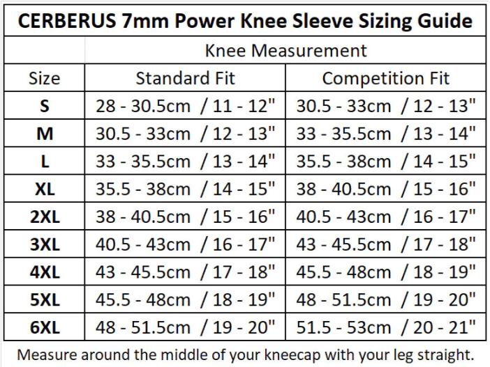 Cerberus Power 7mm Knee Sleeve - Kabuki Strength